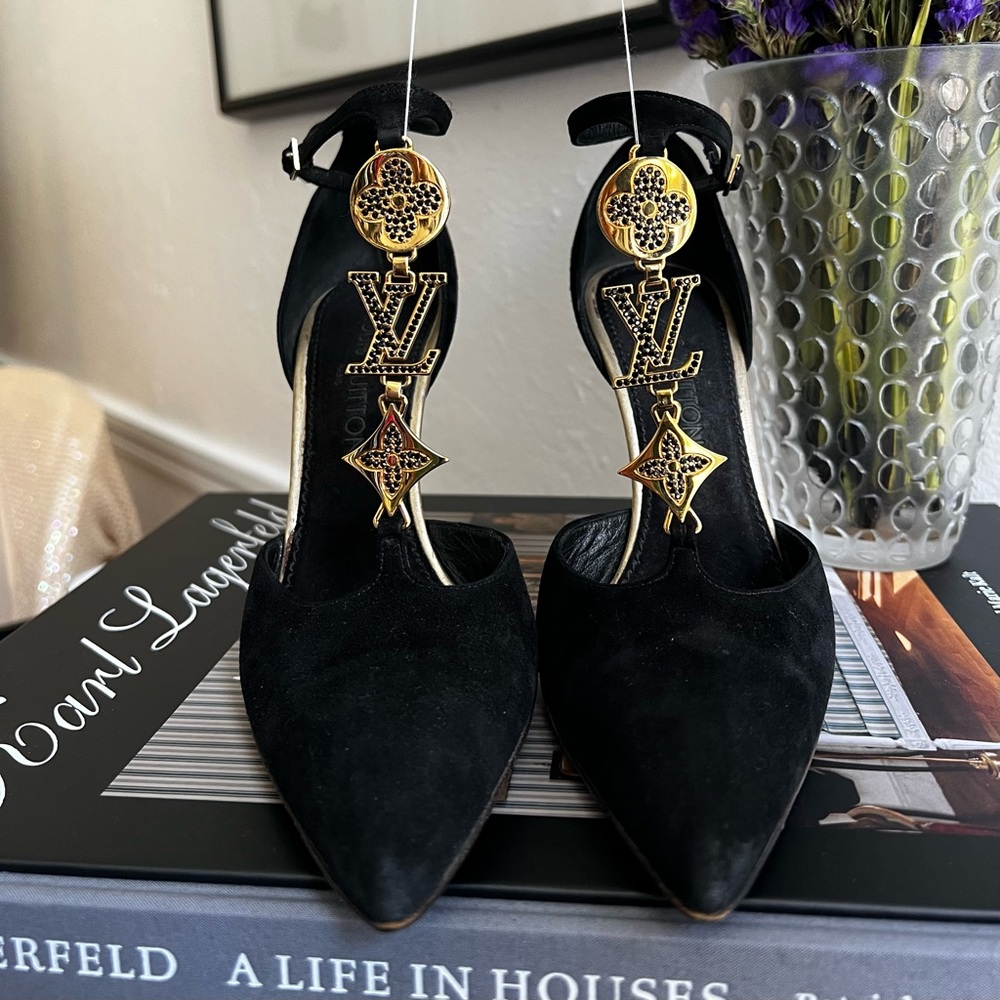 Louis Vuitton Crystal Logo Heels